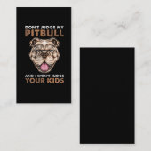 Carte De Visite Fière mère de Pitbull Propriétaire de chien Pit Bu (Devant / Derrière)