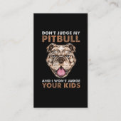 Carte De Visite Fière mère de Pitbull Propriétaire de chien Pit Bu (Devant)