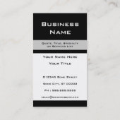 Carte De Visite fierté de l'alabama (Dos)