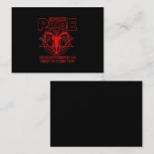 Carte De Visite Fierté satanique Satanisme Pagan Goat Satan (Devant / Derrière)