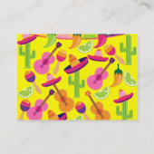 Carte De Visite Fiesta Party Sombrero Limes Guitare Maraca Saguaro (Dos)