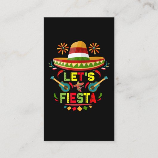 Carte De Visite Fiesta Sombrero Bonne fête du Cinco De Mayo (Devant)