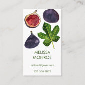 Carte De Visite Figes Fruits d'automne illustrés (Dos)