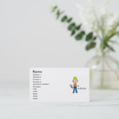 Carte De Visite Figure de bâton de construction (Debout devant)
