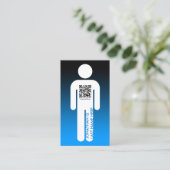 Carte De Visite figure de la clé de code qr (Debout devant)