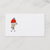 Carte De Visite Figure de stickman en parachute (Dos)