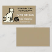 Carte De Visite Fil / Crochet / Knit Cat (Devant / Derrière)