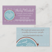 Carte De Visite Fil croisé d'aiguille de coeur de cercle de (Devant / Derrière)