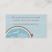 Carte De Visite Fil croisé d'aiguille de coeur de cercle de (Dos)