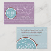 Carte De Visite Fil croisé d'aiguille de coeur de cercle de (Devant / Derrière)