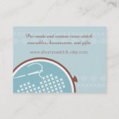 Carte De Visite Fil croisé d'aiguille de coeur de cercle de (Dos)