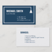 Carte De Visite Fil de prise d'alimentation électrique Frontière E (Devant / Derrière)