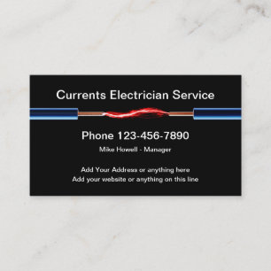 Carte De Visite Fil électrique à étincelle électrique cool Électri