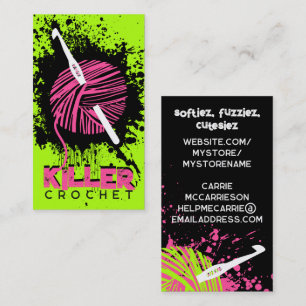 Carte De Visite Fil explosion crochet crochet crochet artisanat mo