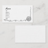 Carte De Visite fil, fil, et graphiques d'aiguille (Devant / Derrière)