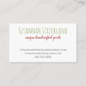 Carte De Visite Fil multicolore fait main (Devant)