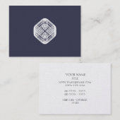 Carte De Visite Fil sophistiqué - indigo (Devant / Derrière)