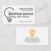 Carte De Visite Filament à bulles électriques créatives (Devant / Derrière)