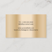 Carte De Visite Filet et aiguilles Seamstress Couture Or moderne (Dos)