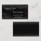 Carte De Visite Filets gris noirs et remous (Devant / Derrière)