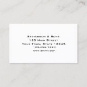 Carte De Visite Filets noirs, professionnel rose (Dos)