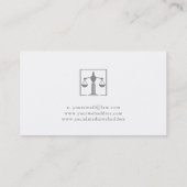 Carte De Visite Filigrane à l'échelle juridique (Dos)