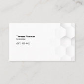 Carte De Visite Filigrane moderne d'abeille et d'abeille blanche (Dos)