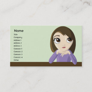Carte De Visite Fille - Affaires
