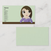 Carte De Visite Fille - Affaires (Devant / Derrière)