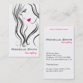 Carte De Visite Fille aux cheveux ondulés Icône de marquage de coi (Devant / Derrière)