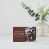 Carte De Visite Fille avec guitare (Debout devant)