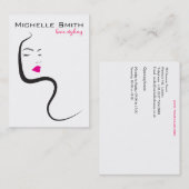 Carte De Visite Fille avec l'icône de marquage à chaud de (Devant / Derrière)