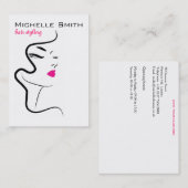 Carte De Visite Fille avec l'icône de marquage à chaud de (Devant / Derrière)