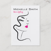 Carte De Visite Fille avec l'icône de marquage à chaud de (Devant)