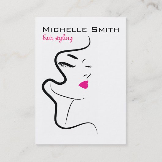 Carte De Visite Fille avec l'icône de marquage à chaud de (Devant)