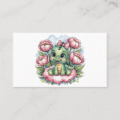 Carte De Visite Fille Baby shower Dino Delight Diaper Raffle (Dos)