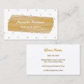 Carte De Visite Fille blanche et Pois d'or conception de bande Was (Devant / Derrière)