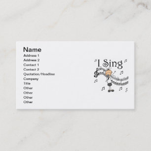 Carte De Visite Fille Bonhomme Allumette Je Chante T-shirts et Cad