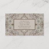 Carte De Visite Fille branchée Gatsby Chic Mode Paris Dentelle (Dos)