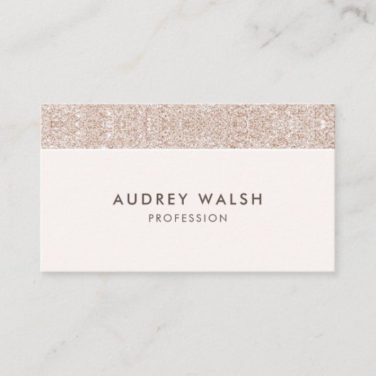 Carte De Visite Fille Champagne crème parties scintillant de luxe (Devant)