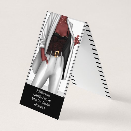 Carte de visite fille chef (Dos)