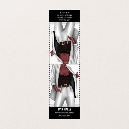 Carte de visite fille chef (Extérieur déplié)