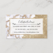 Carte De Visite Fille Chic moderne Glam Parties scintillant or Mot (Dos)