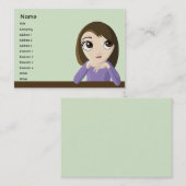 Carte De Visite Fille Chubby (Devant / Derrière)