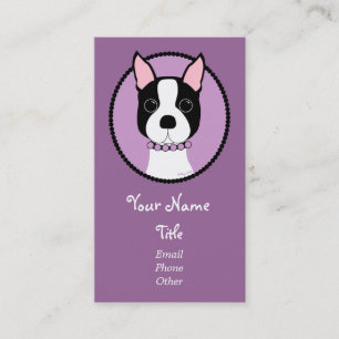 Carte De Visite Fille de Boston ! Pourpre