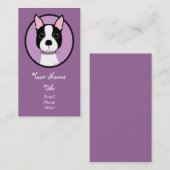 Carte De Visite Fille de Boston ! Pourpre (Devant / Derrière)