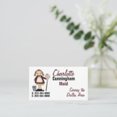 Carte De Visite Fille de campagne ménage maison domestique (Debout devant)