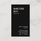 Carte De Visite fille de code barres (Dos)