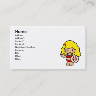 Carte De Visite Fille de maître nageur