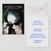 Carte De Visite Fille de mode dans des lunettes de soleil (Devant / Derrière)